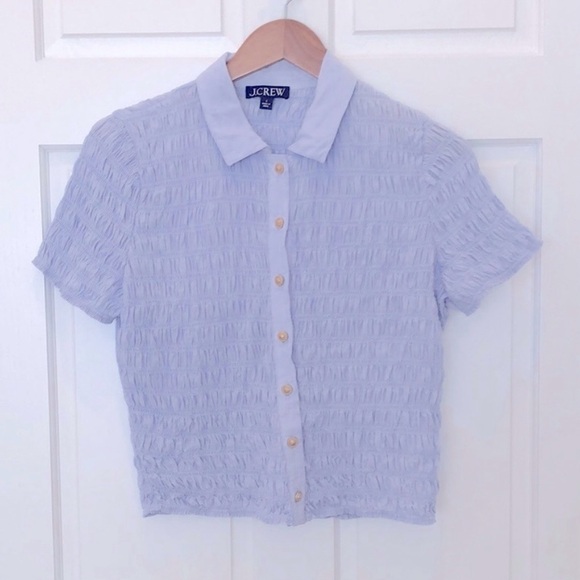 J. Crew Smocked button up shirt - Picture 3 of 9